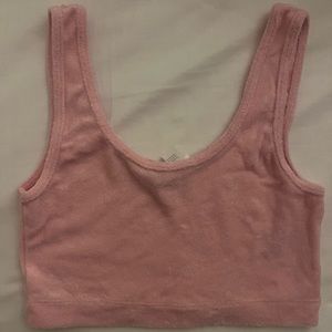 H & M cropped Pink Tank Top